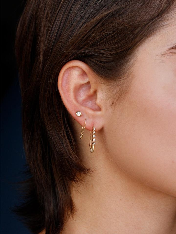 Loren Stewart Diamond Bezel Stud