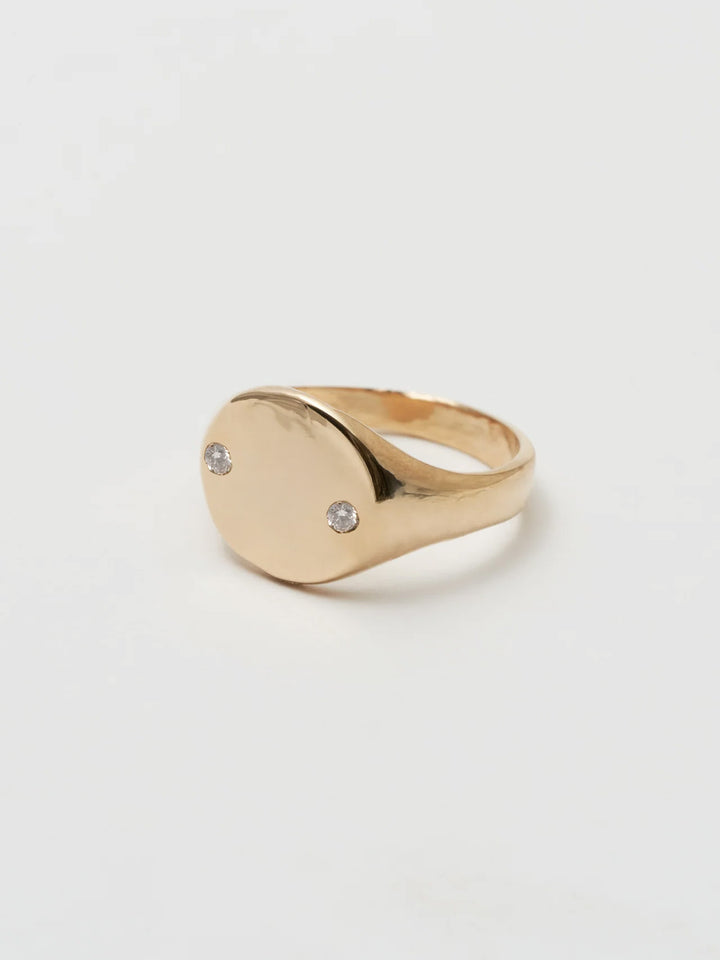 loren stewart Diamond Duo Baby Signet