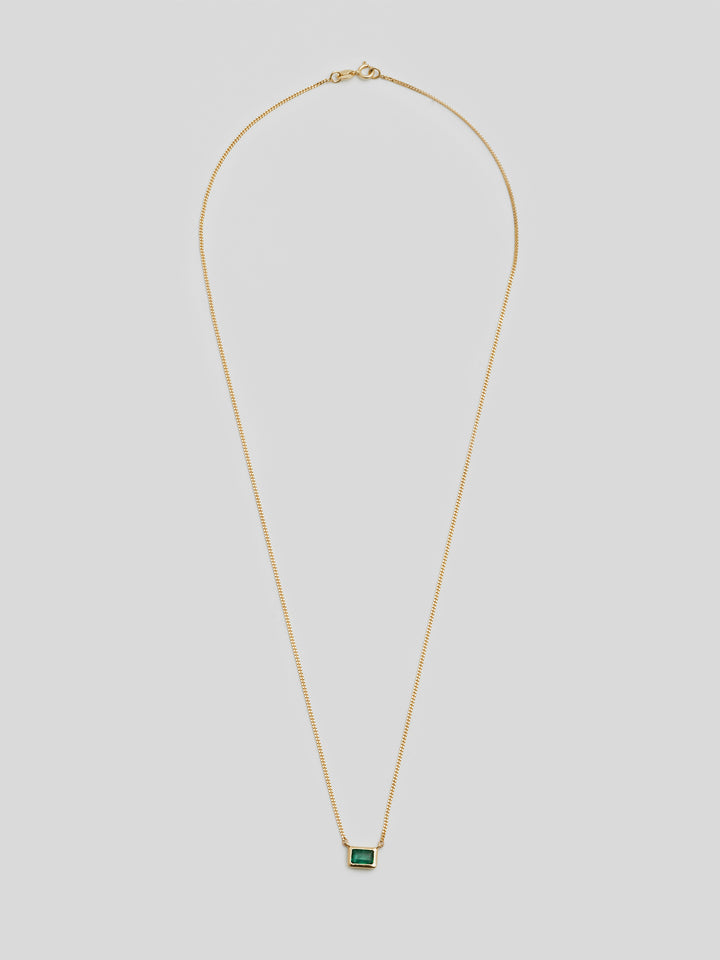 Loren Stewart Emerald Cut Bezel Necklace