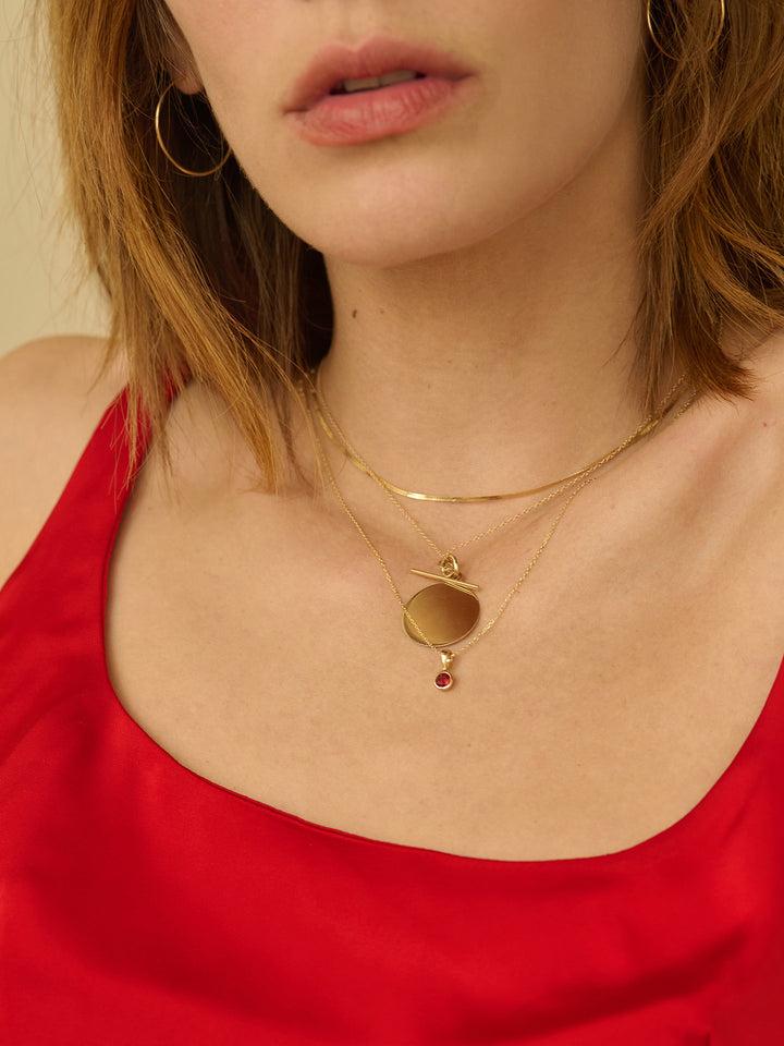 Loren Stewart Garnet Bezel Pendant