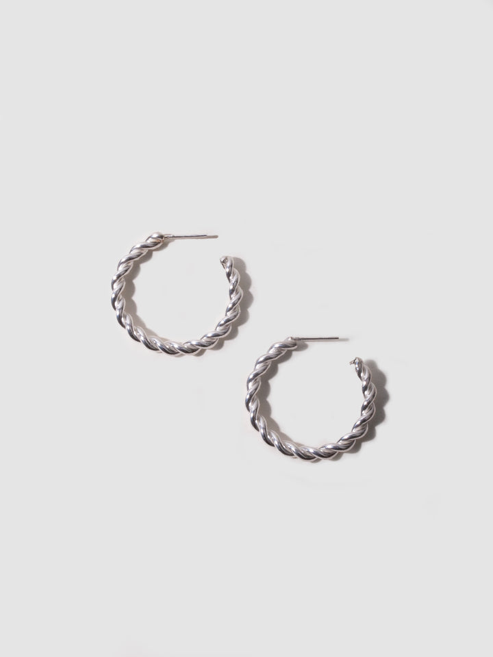 loren stewart Hand-Twisted Spiral Rope Hoops