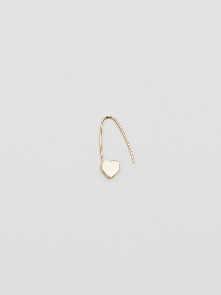 Loren Stewart Heart Safety Pin Earring