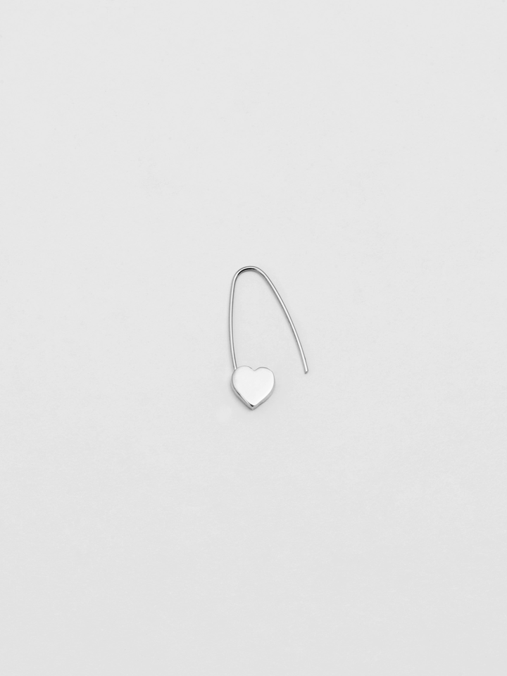 Loren Stewart Heart Safety Pin Earring