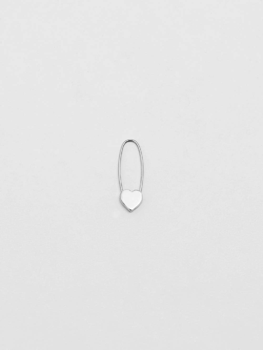 Loren Stewart Heart Safety Pin Earring