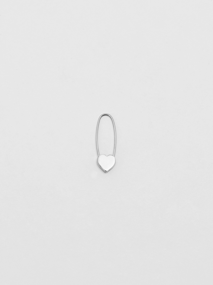 loren stewart Heart Safety Pin Earring