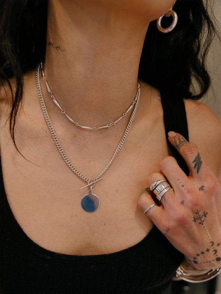 Loren Stewart Industrial Disk & Toggle Necklace