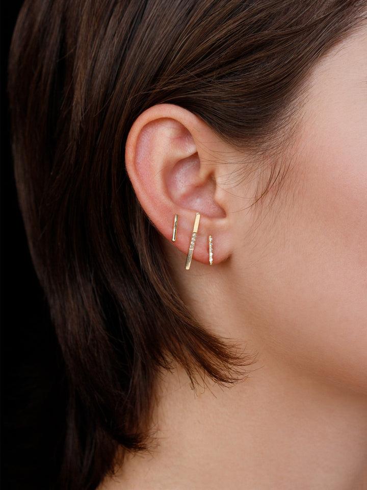 Loren Stewart Long Rod Diamond Stud