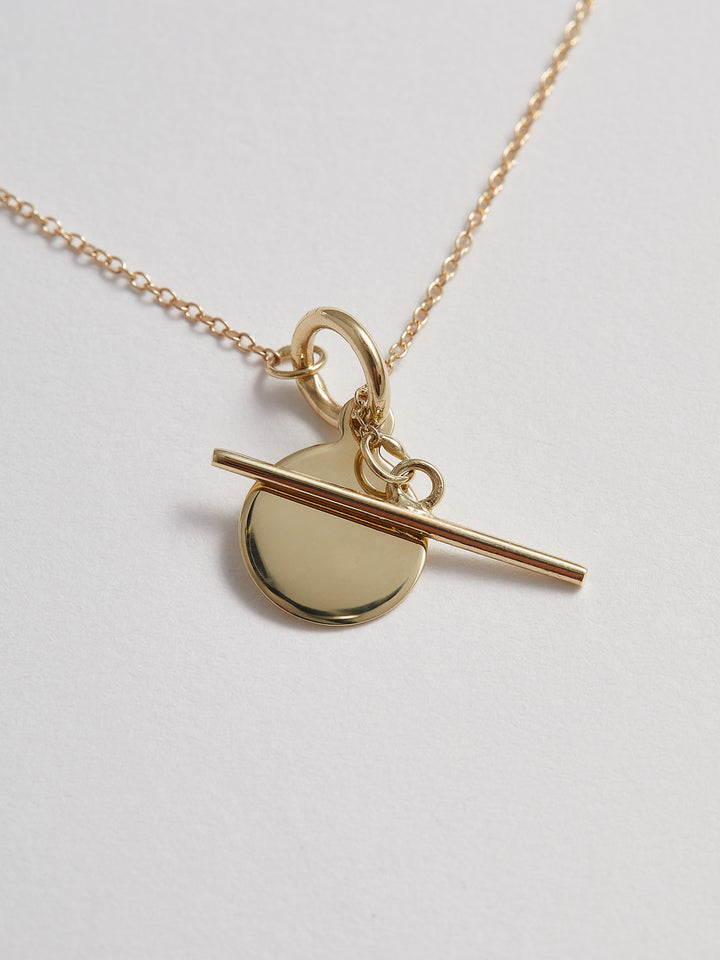 Loren Stewart Mini Disk & Toggle Necklace