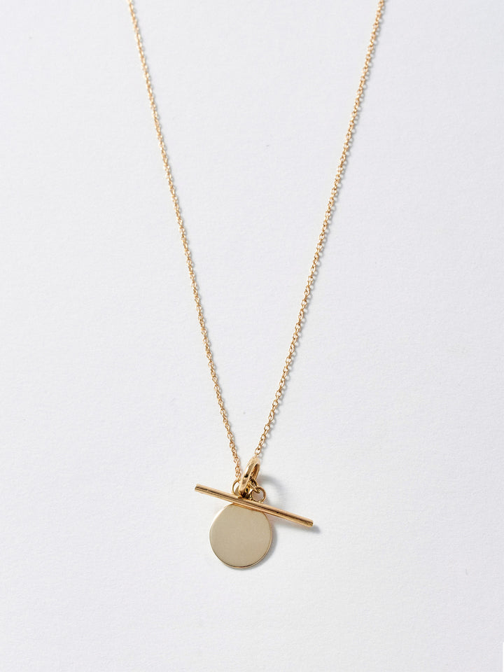 loren stewart Mini Disk & Toggle Necklace