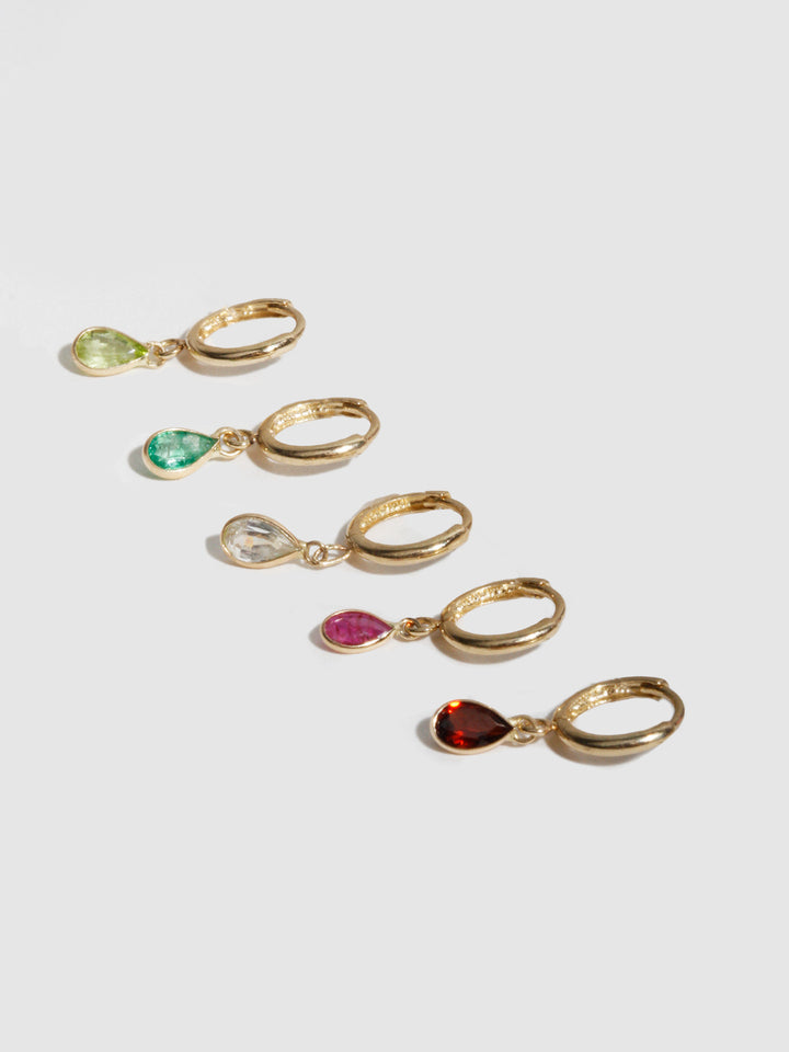 Loren Stewart Mini Gem Bezel Huggie