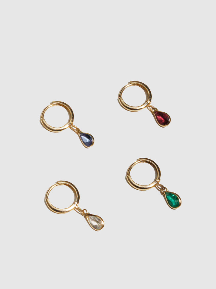 Loren Stewart Mini Gem Bezel Huggie