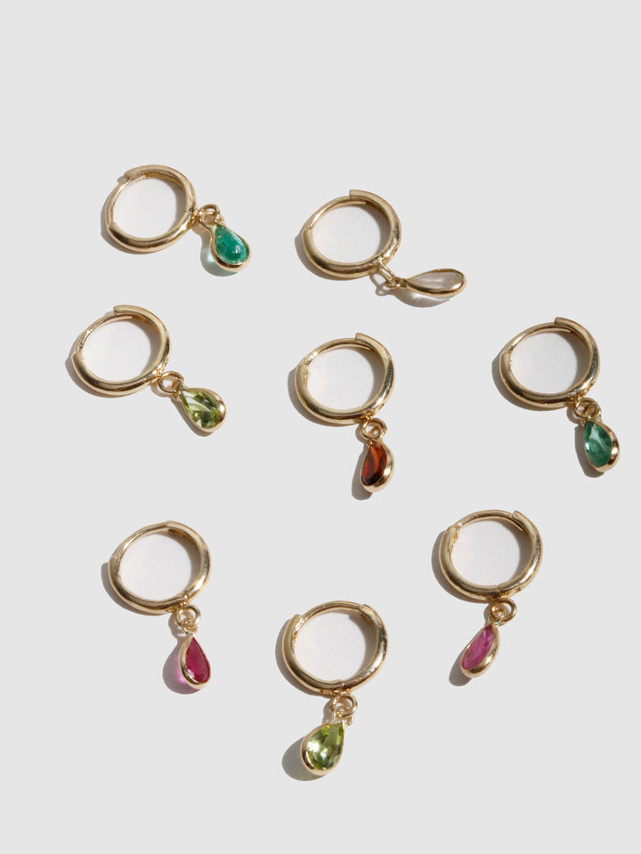 Loren Stewart Mini Gem Bezel Huggie