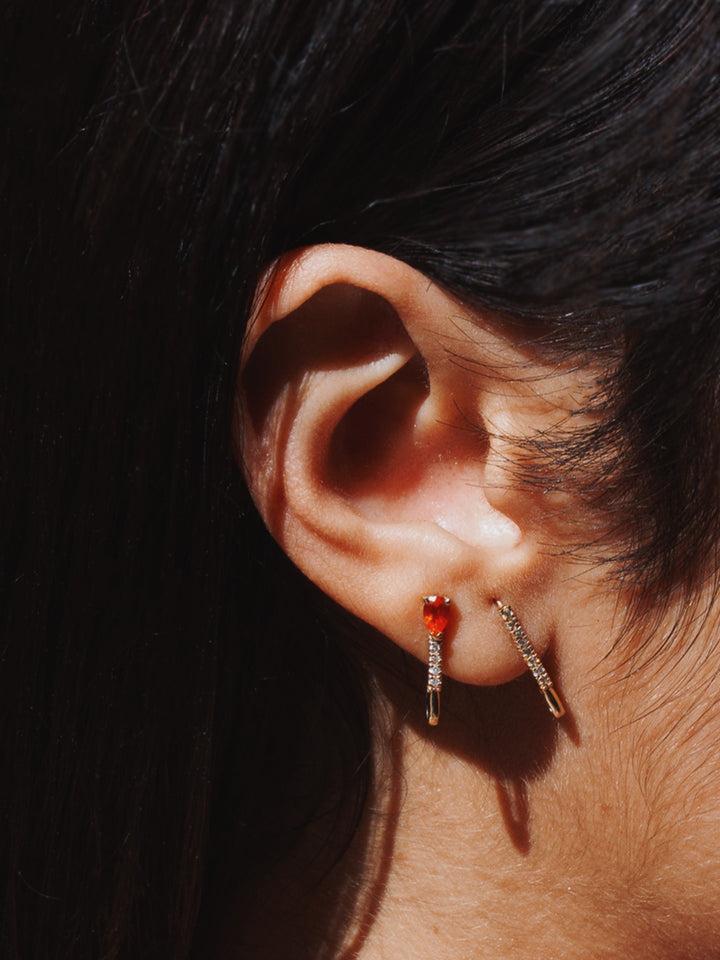 Loren Stewart Mini Gemstone Diamond Safety Pin