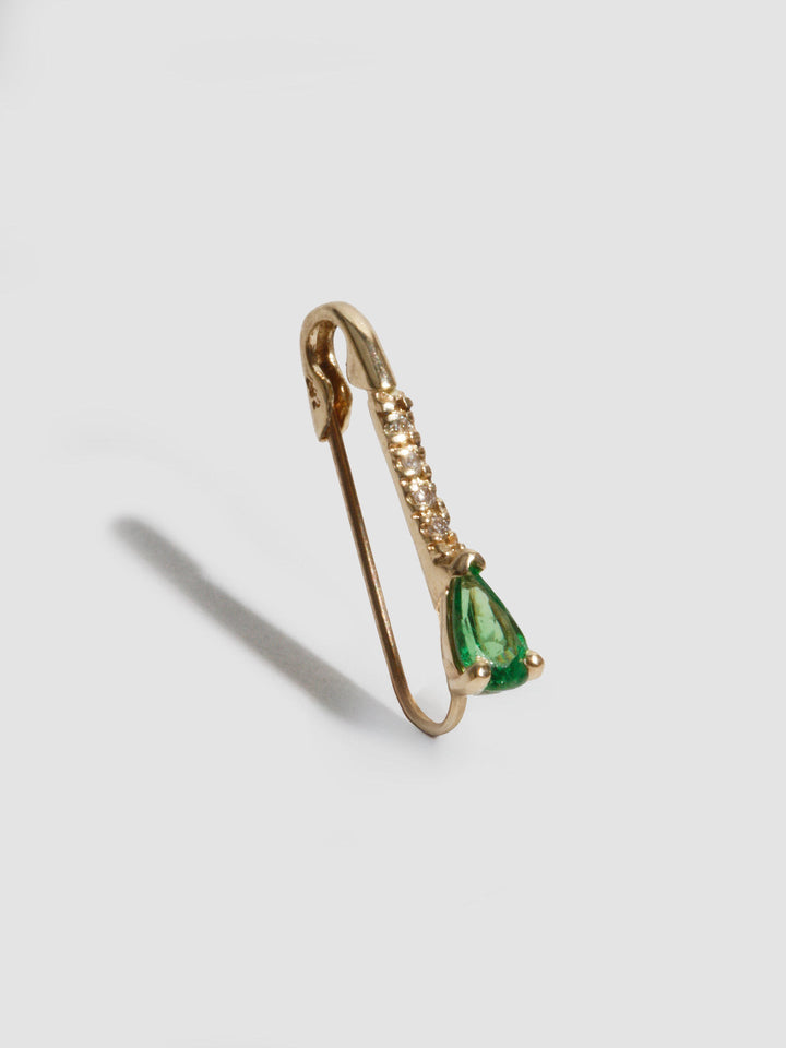 Loren Stewart Mini Gemstone Diamond Safety Pin