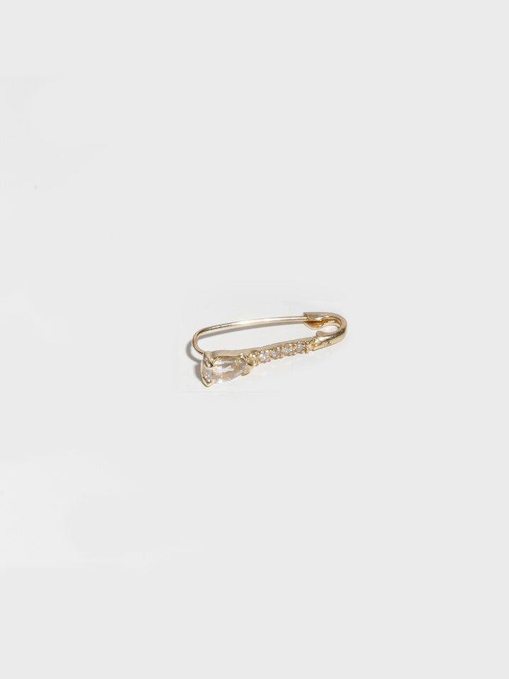 Loren Stewart Mini Gemstone Diamond Safety Pin