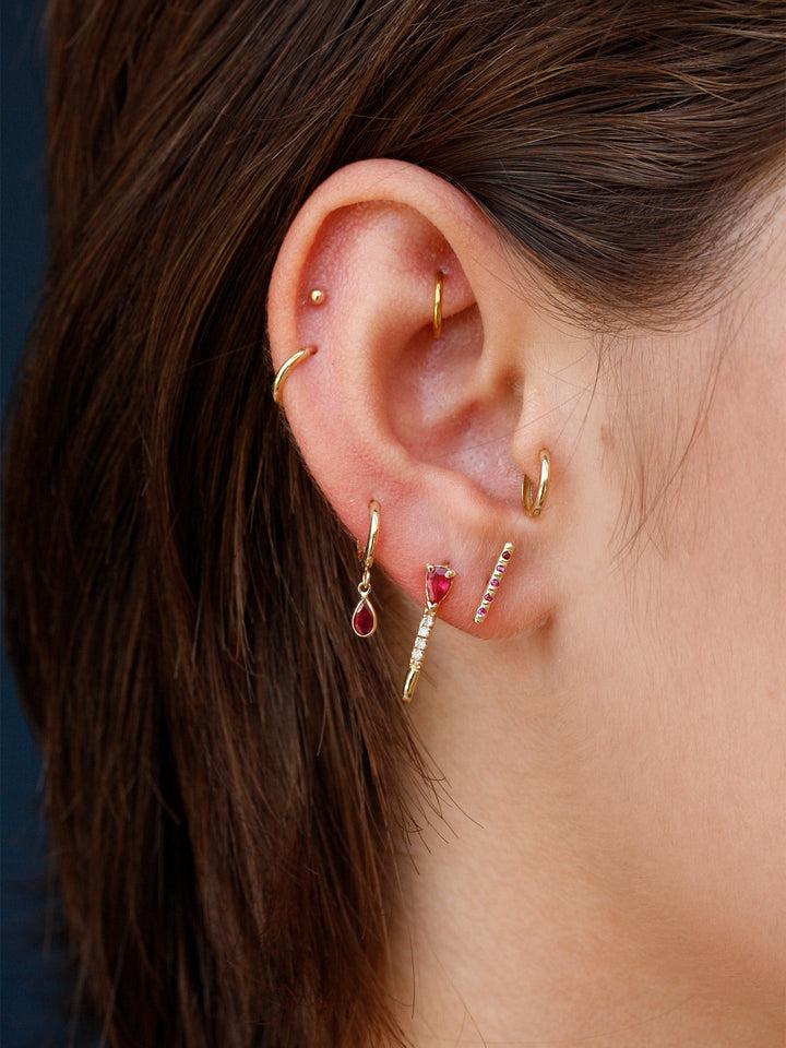 Loren Stewart Mini Gemstone Diamond Safety Pin