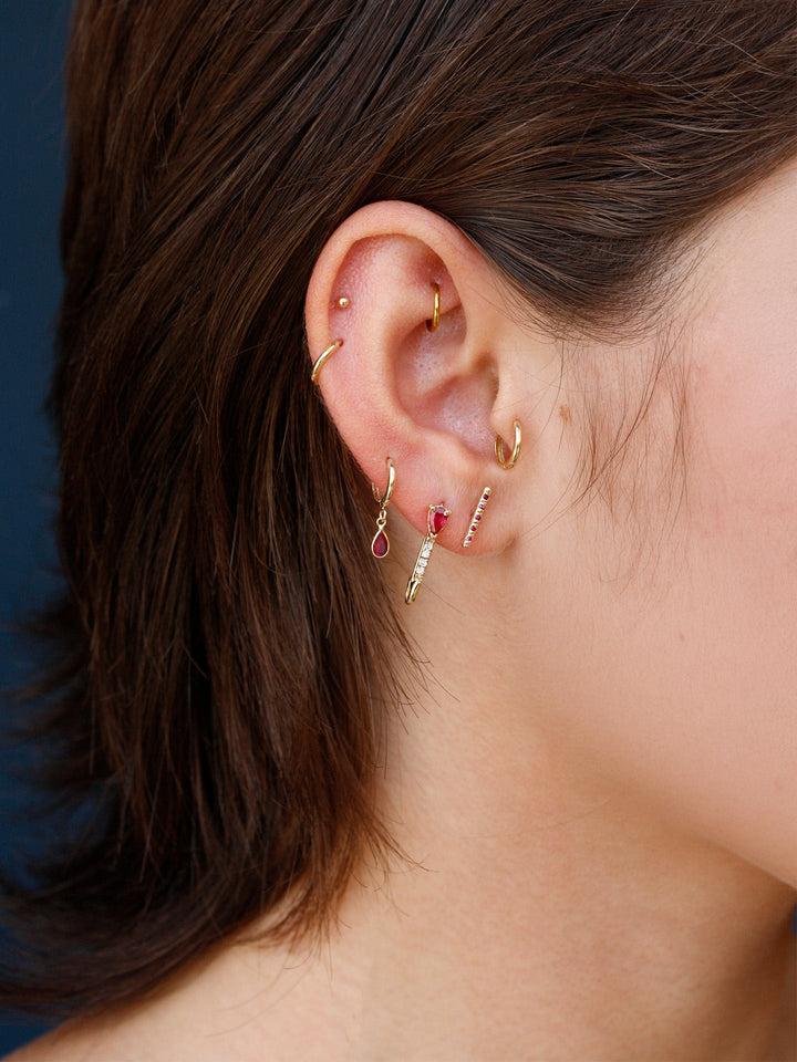 Loren Stewart Mini Gemstone Diamond Safety Pin