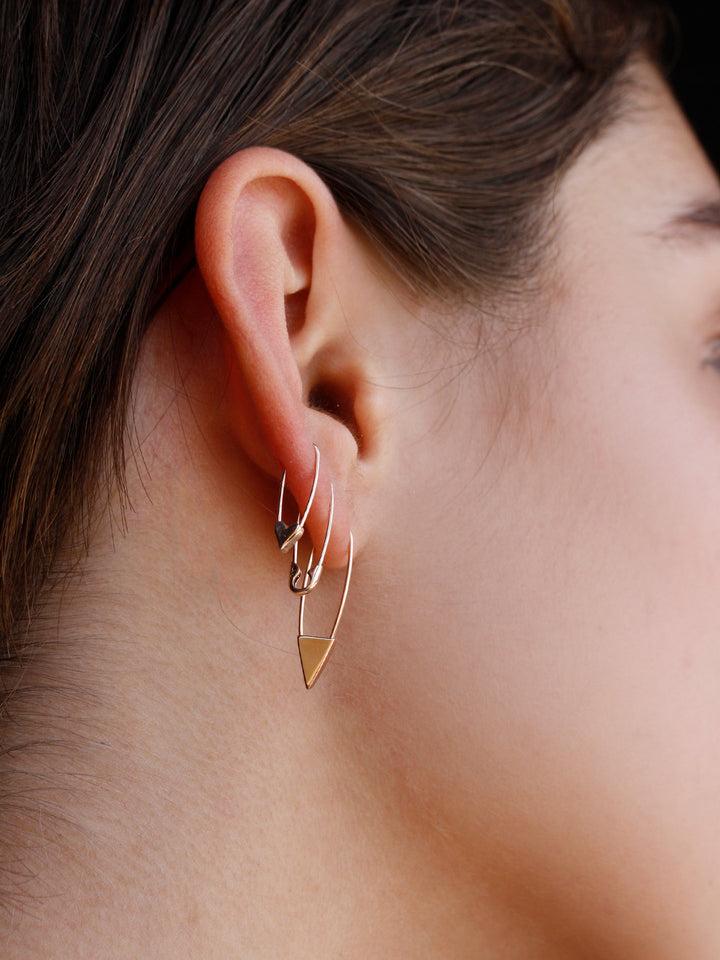 Loren Stewart Mini Heart Safety Pin Earring