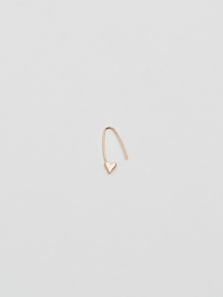 Loren Stewart Mini Heart Safety Pin Earring