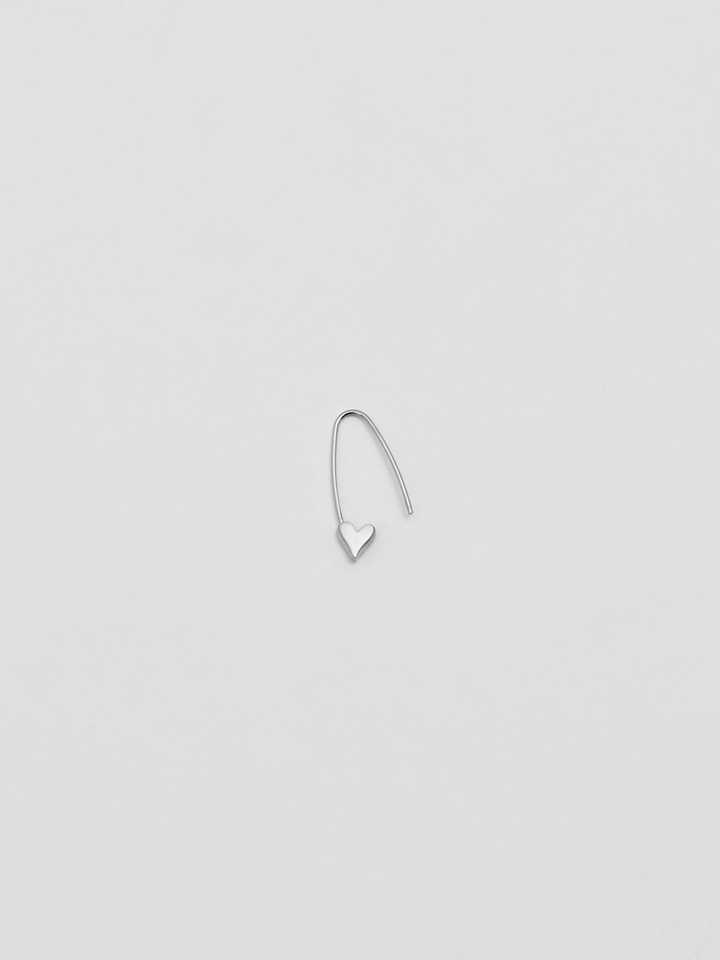 Loren Stewart Mini Heart Safety Pin Earring