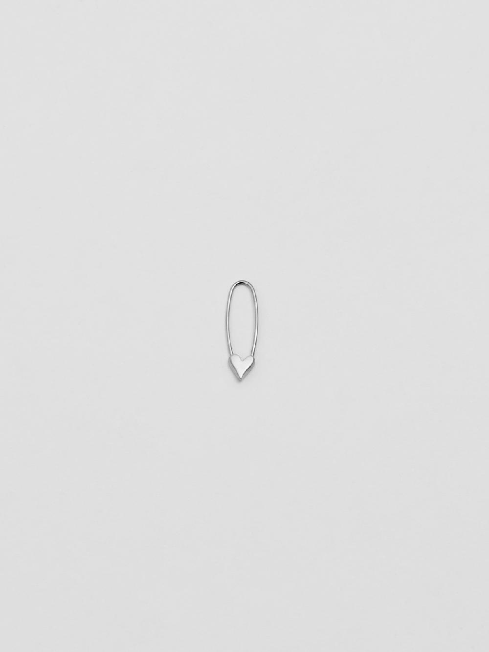 Loren Stewart Mini Heart Safety Pin Earring