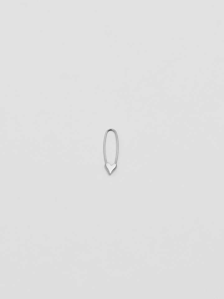 loren stewart Mini Heart Safety Pin Earring