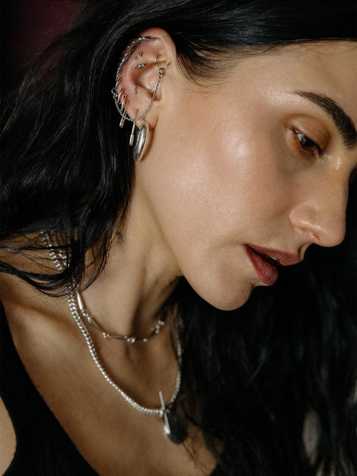 Loren Stewart Mini Safety Pin Earring