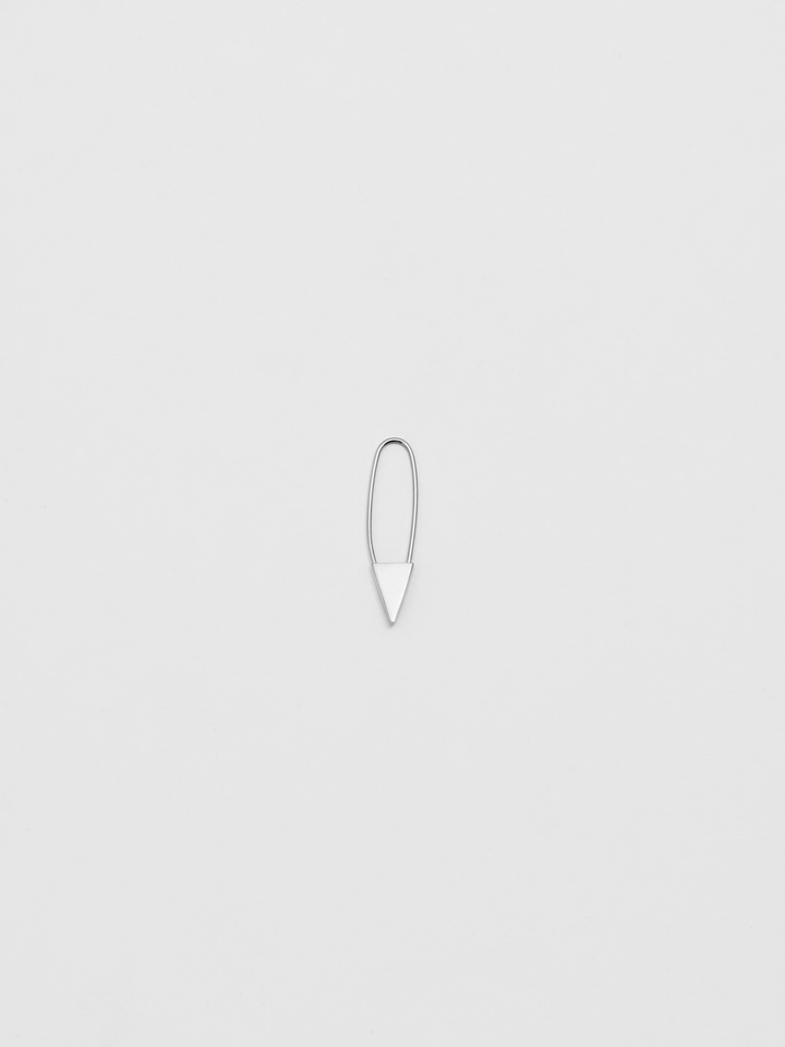 loren stewart Mini Triangle Safety Pin Earring