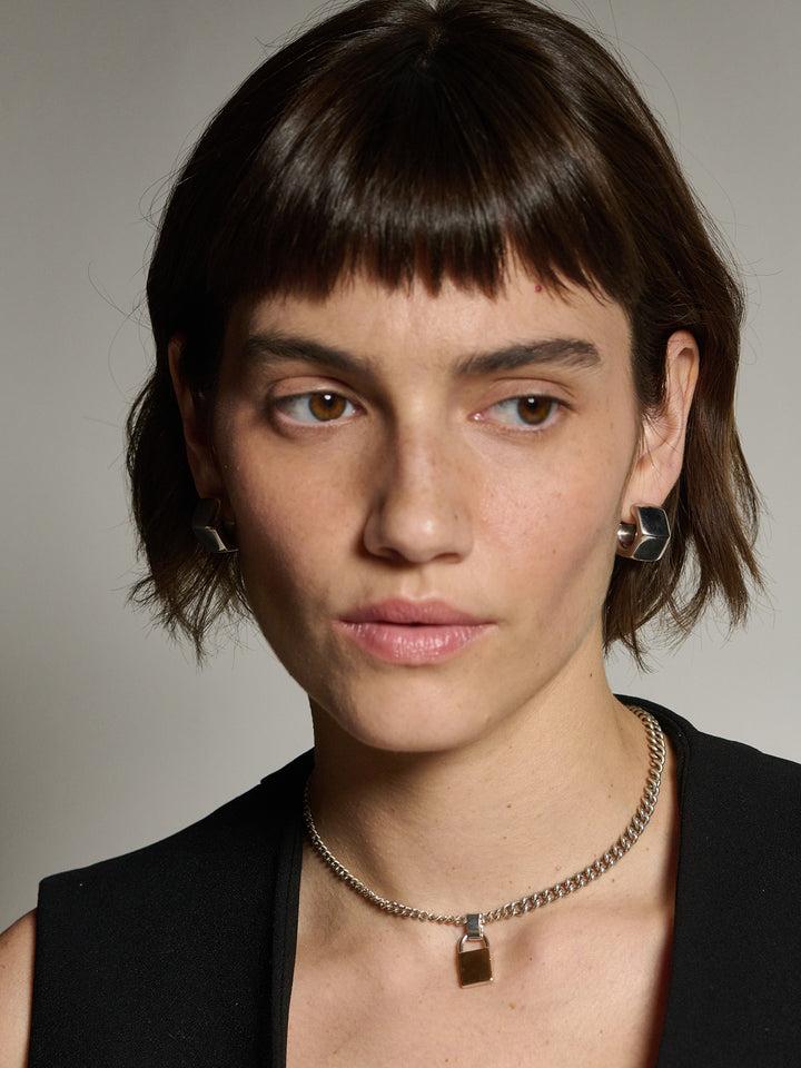 Loren Stewart Mixed Metal Padlock Pendant