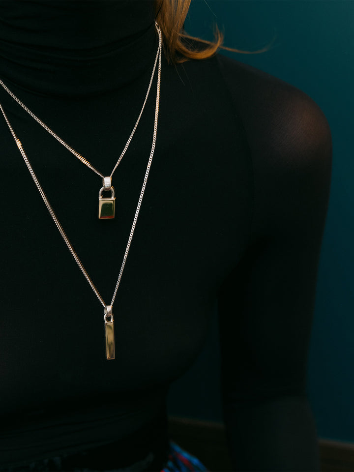 Loren Stewart Mixed Metal Padlock Pendant