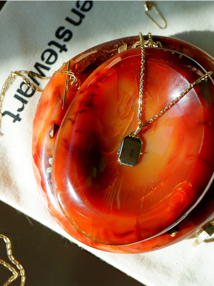 Loren Stewart Octagonal Locket Pendant X Okay______fine