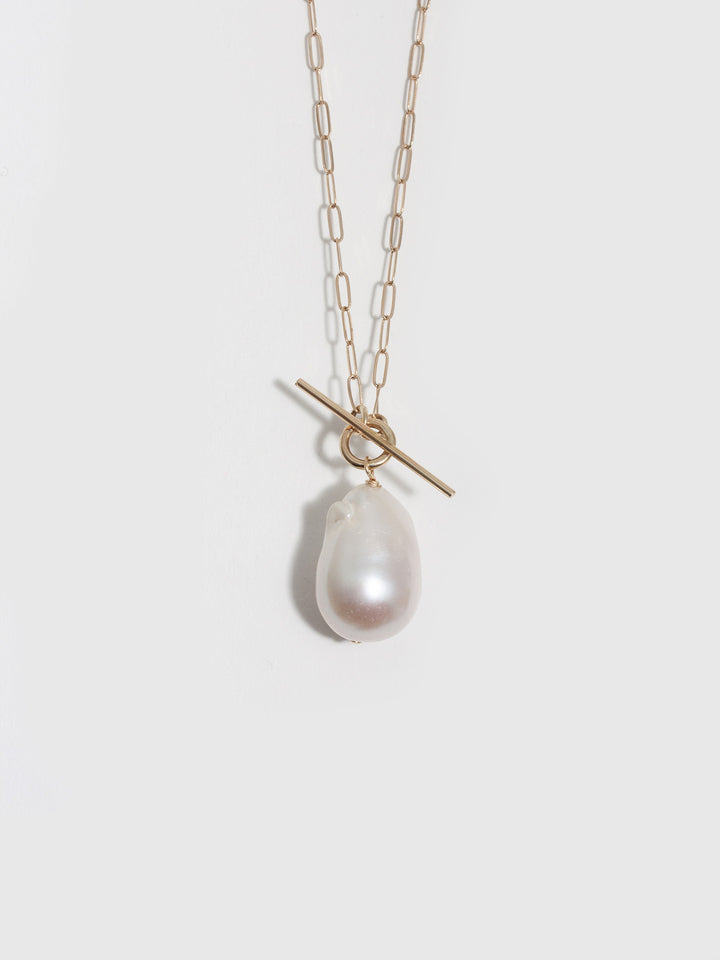 Loren Stewart Pearl & Toggle Necklace