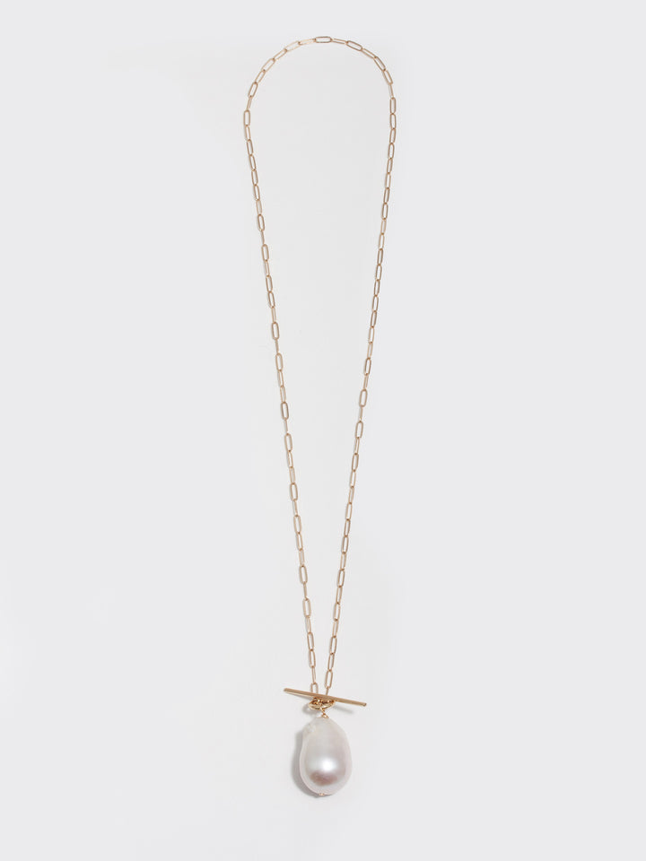 loren stewart Pearl & Toggle Necklace