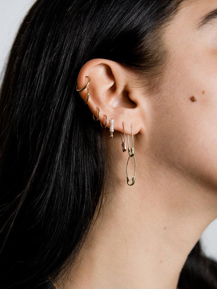 loren Stewart Safety Pin Earring