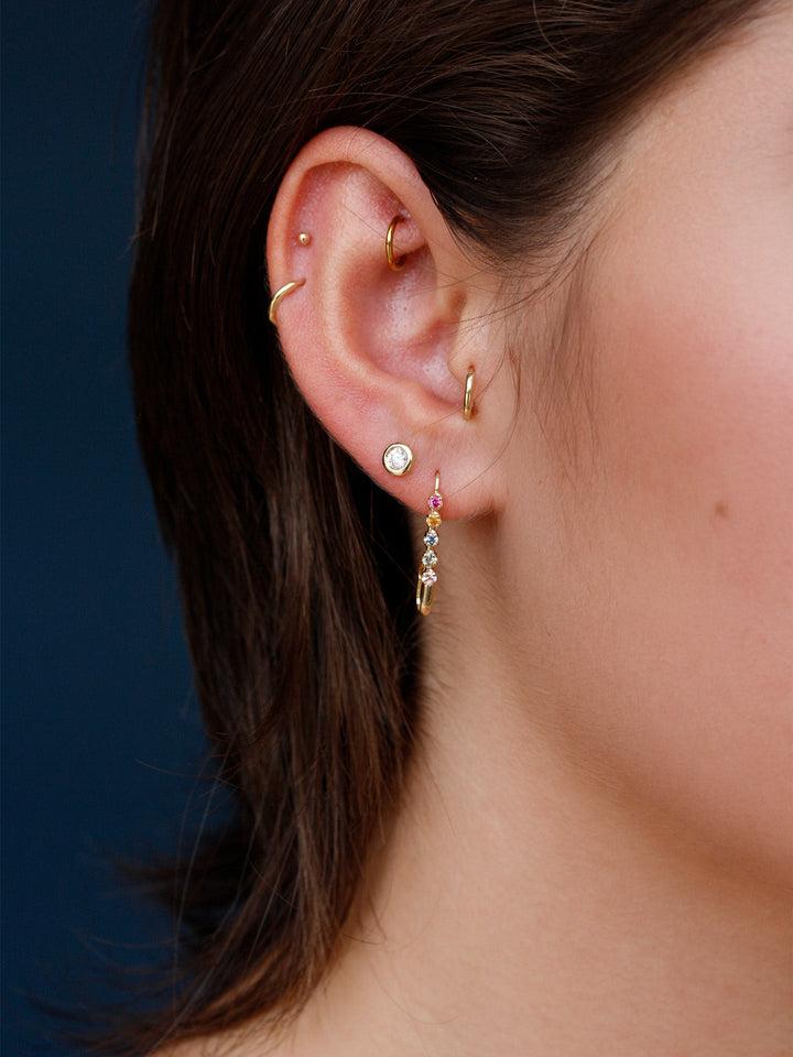 Loren Stewart Sapphire Bezel Stud