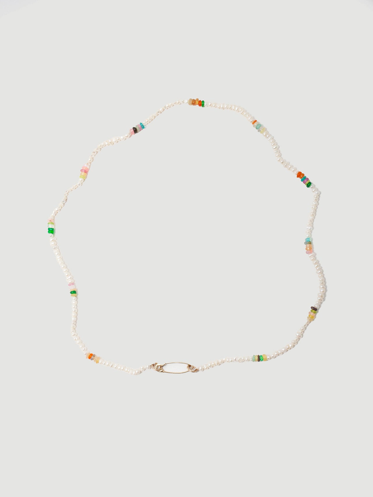 Loren Stewart Seed Pearl & Opal Safety Pin Choker