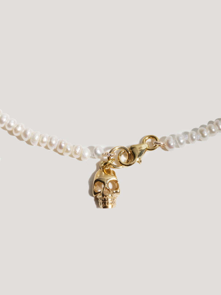 Loren Stewart Skull Pearl Choker