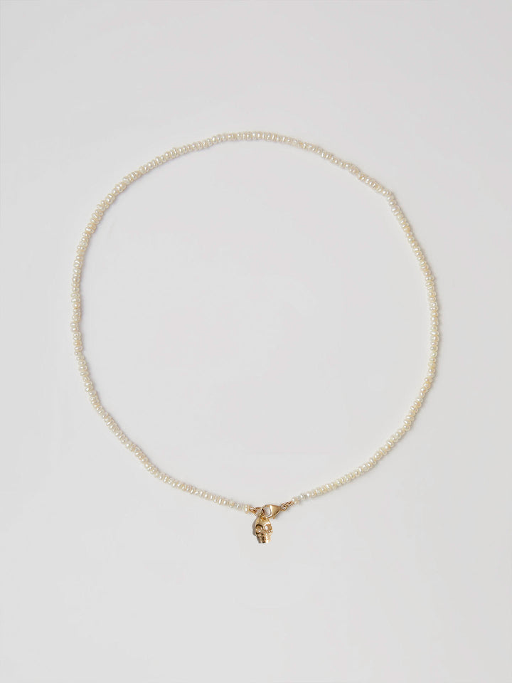 loren stewart Skull Pearl Choker