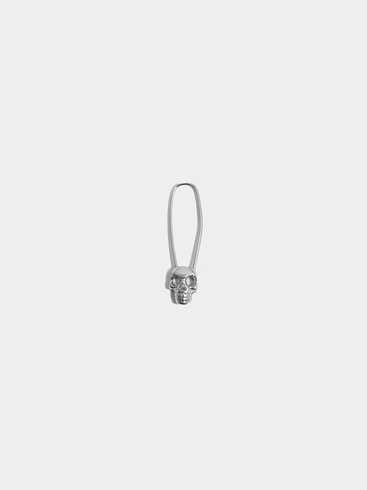 loren stewart Skull Safety Pin Earring