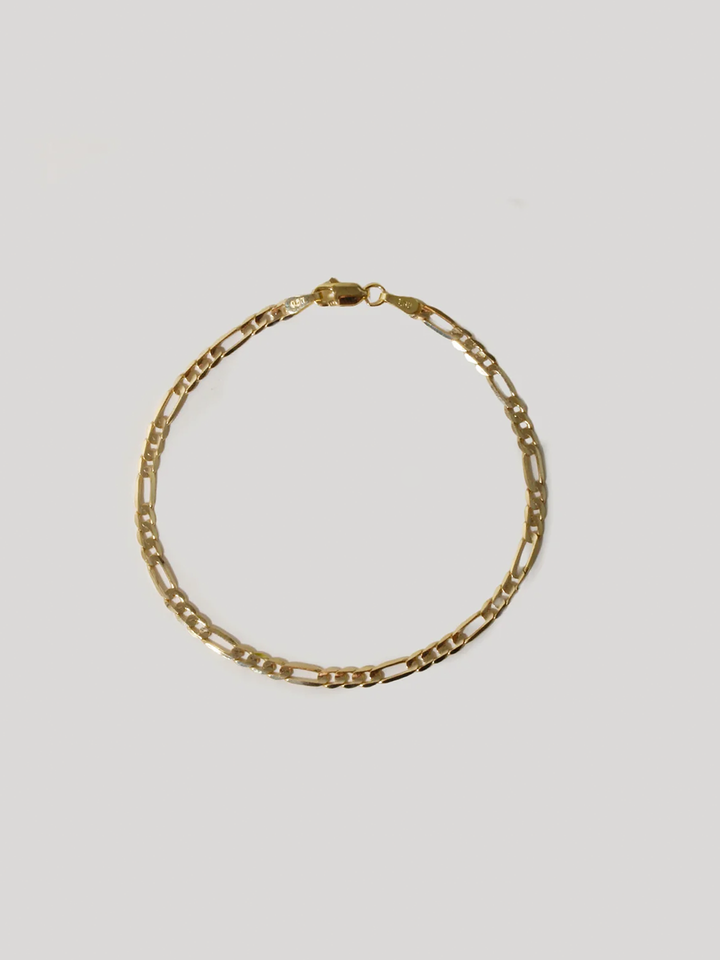 loren stewart Solid Figaro Chain Bracelet