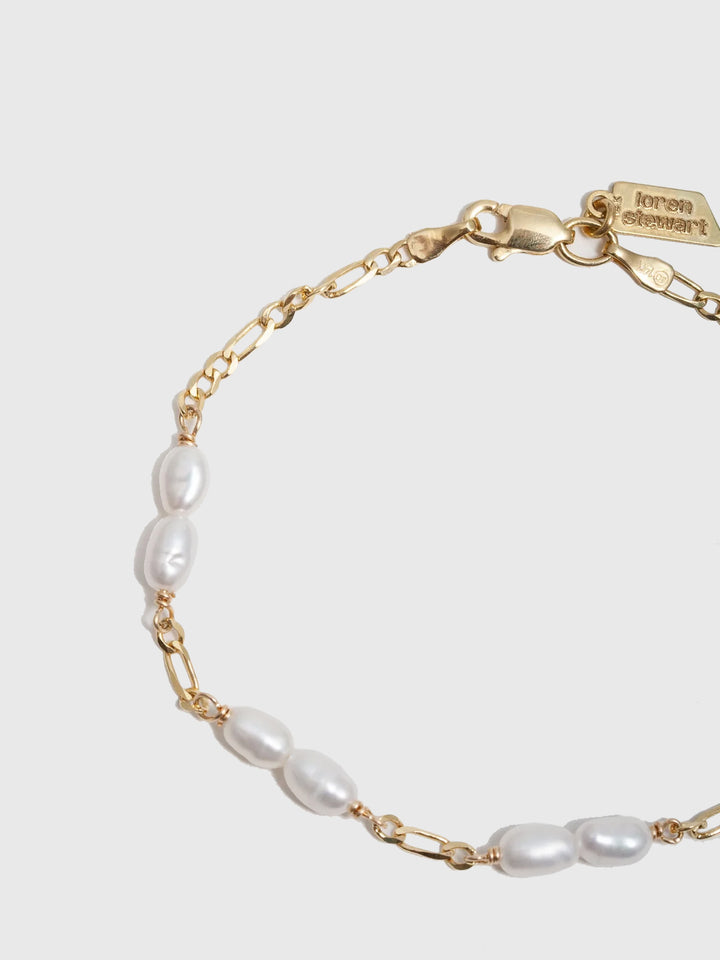 Loren Stewart Solid Petite Figaro & Pearl Bracelet