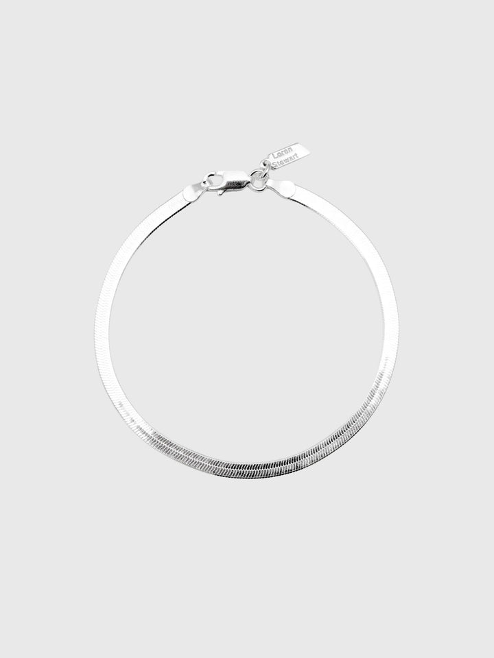 loren stewart Sterling Silver Herringbone Bracelet