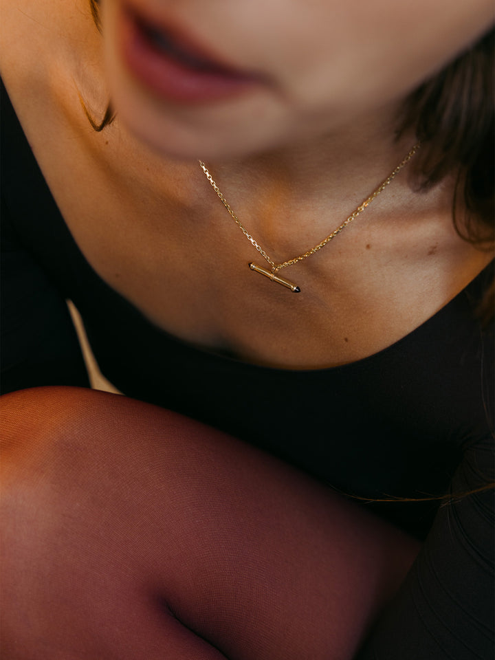 Loren Stewart Stone Barbell Pendant