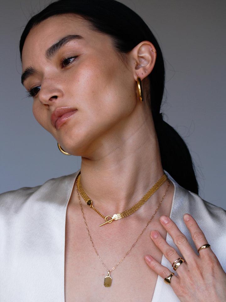 Loren Stewart Vermeil Chainmail Necklace