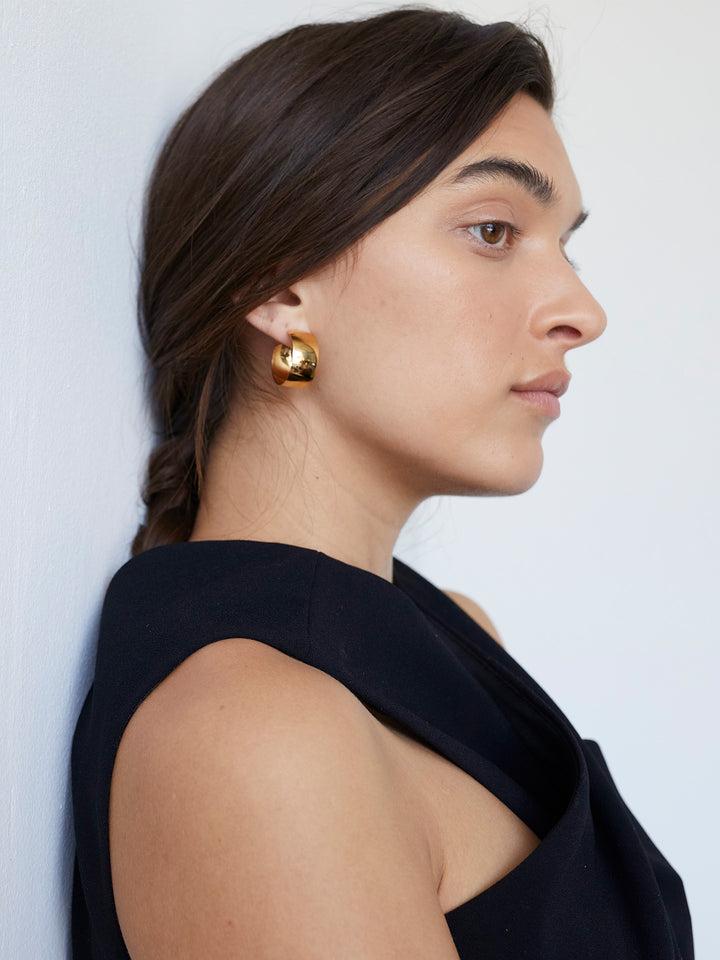 Loren Stewart Vermeil Midi Dome Hoops