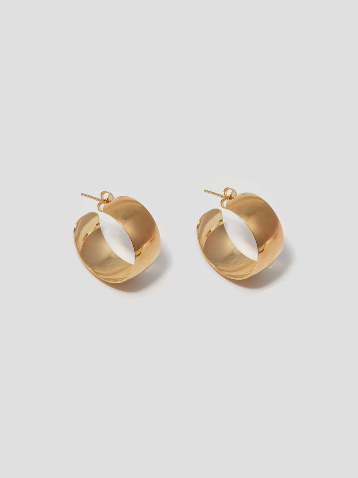 loren stewart Vermeil Midi Dome Hoops