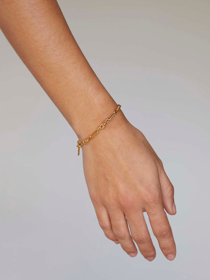 Loren Stewart Vermeil Motley Chain Bracelet