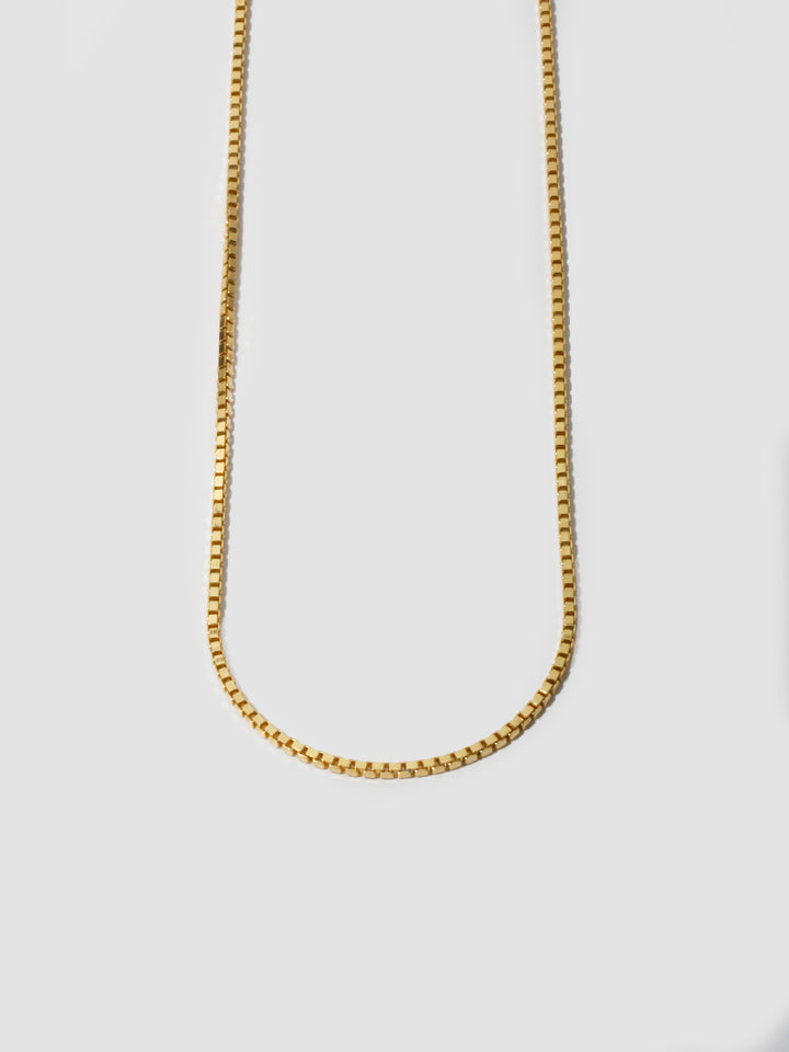 loren stewart Vermeil Squared Box Link Chain