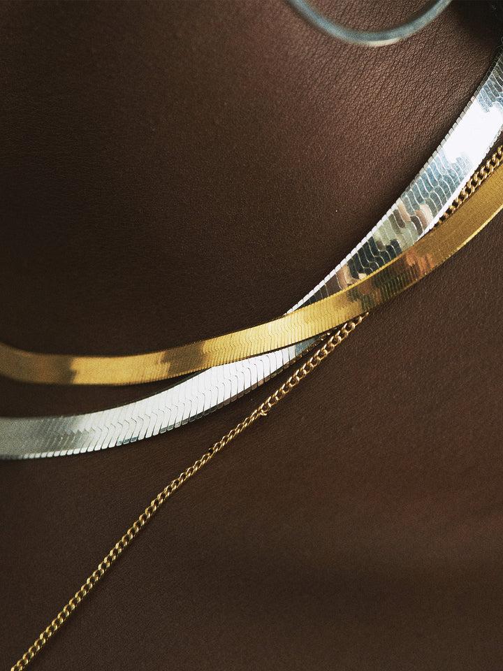 Loren Stewart Vermeil XL Herringbone Necklace