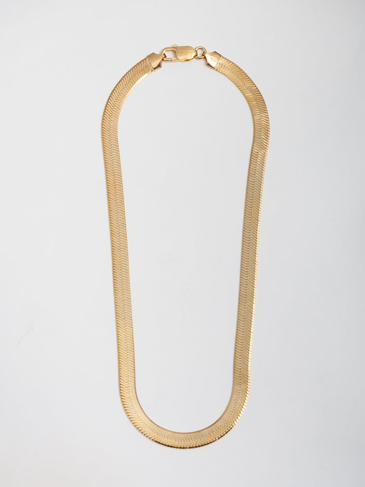 loren stewart Vermeil XL Herringbone Necklace